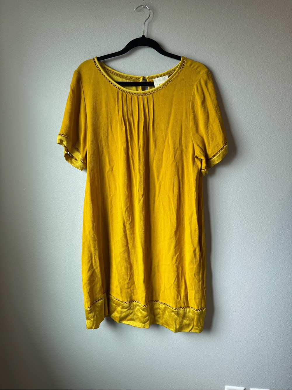 Maeve Mustard Yellow Short-Sleeve Women's Dress